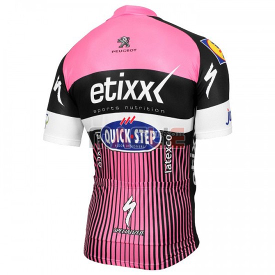 Maglia Quick Step manica corta 2016 rosa e nero